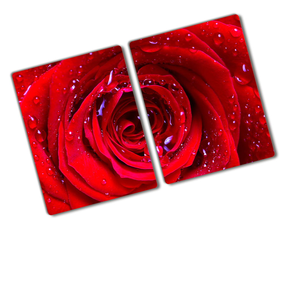 Protection pour plaque de cuisson Fleur de rose