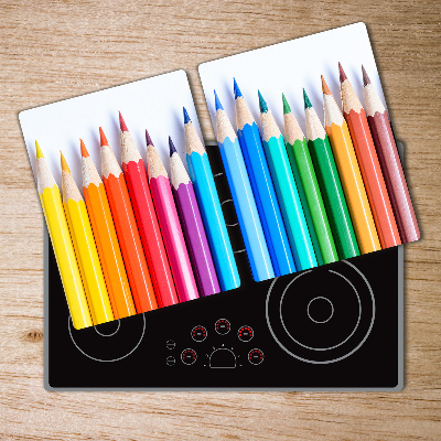 Cache plaque de cuisson Crayons de couleur