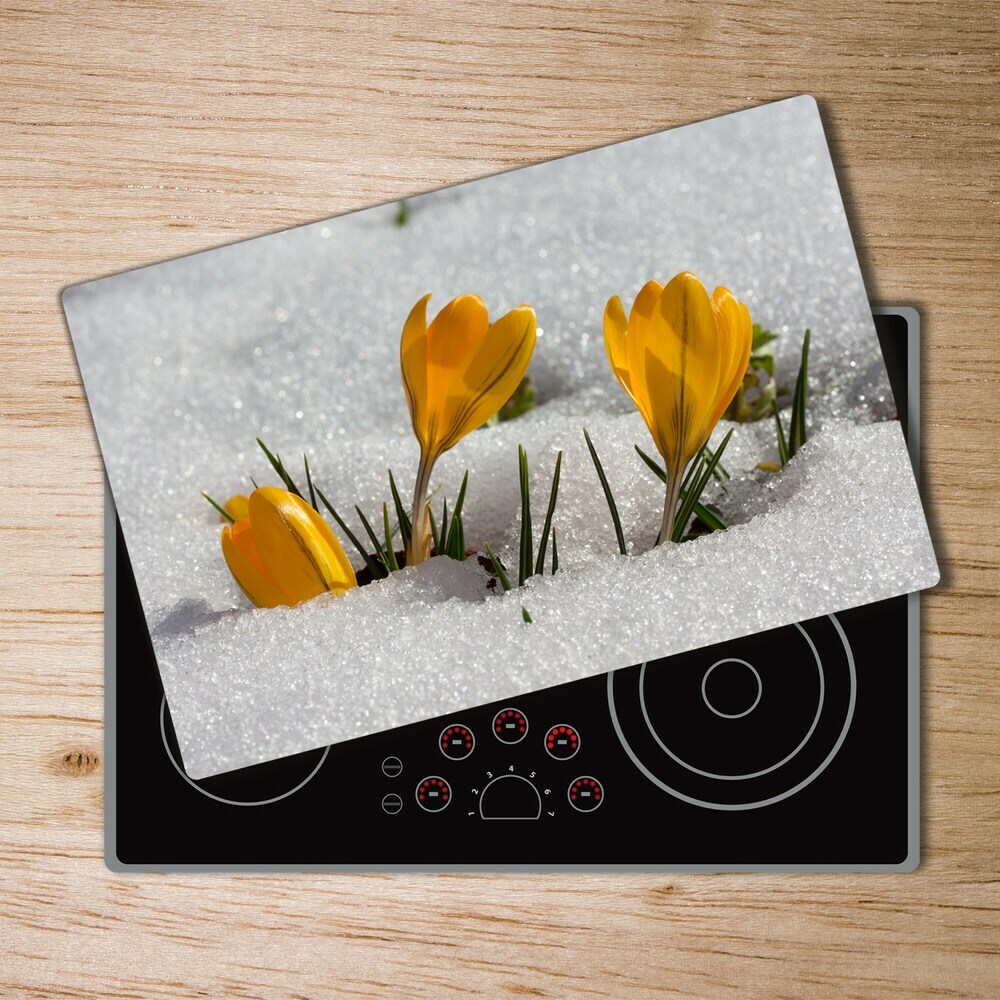 Protection pour plaque de cuisson Crocus dans la neige