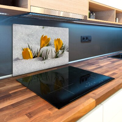 Protection pour plaque de cuisson Crocus dans la neige