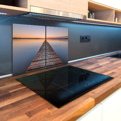 Protège plaque de cuisson Jetée en bois