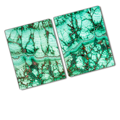 Protection plaque induction Texture de malachite