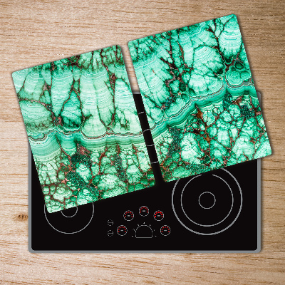 Protection plaque induction Texture de malachite