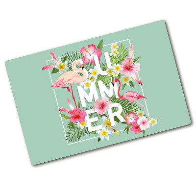 Protection plaque induction Vacances et flamants roses