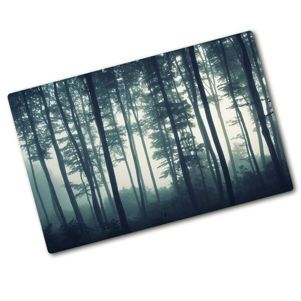 Cache plaque de cuisson Forêt dans la brume