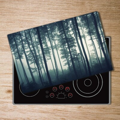 Cache plaque de cuisson Forêt dans la brume