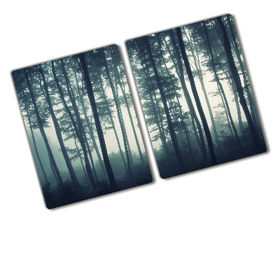 Cache plaque de cuisson Forêt dans la brume