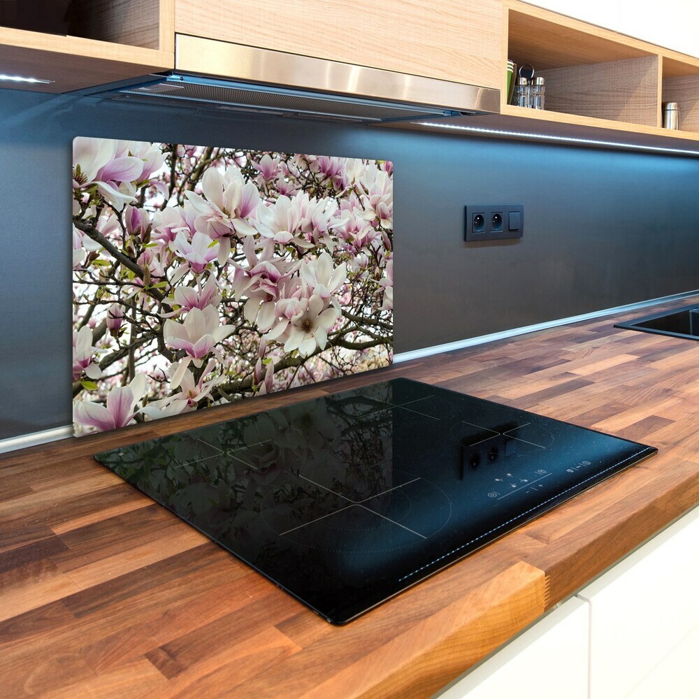 Protection pour plaque de cuisson Fleurs de magnolia