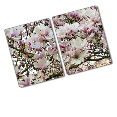 Protection pour plaque de cuisson Fleurs de magnolia