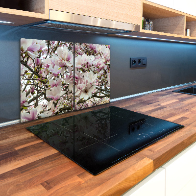 Protection pour plaque de cuisson Fleurs de magnolia