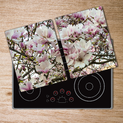 Protection pour plaque de cuisson Fleurs de magnolia