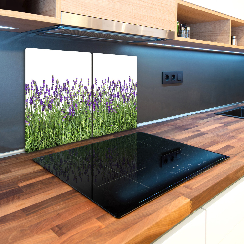 Protection pour plaque de cuisson Fleurs de lavande