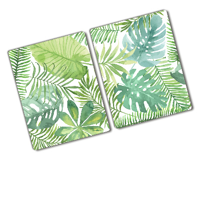 Cache plaque de cuisson Feuilles tropicales