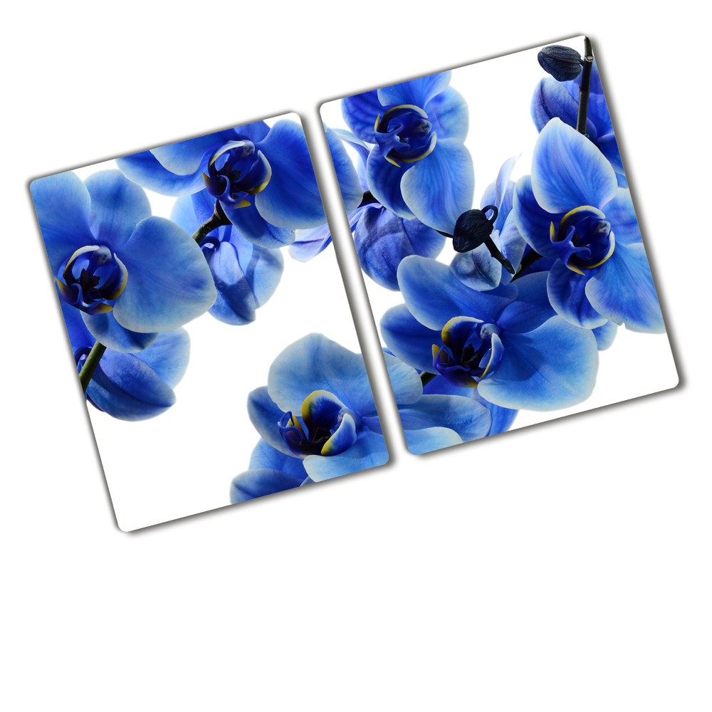 Protection pour plaque de cuisson Orchidée bleue