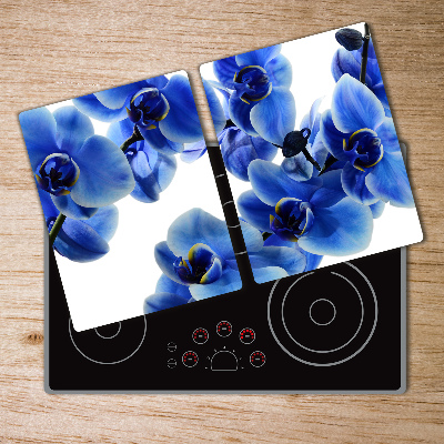 Protection pour plaque de cuisson Orchidée bleue