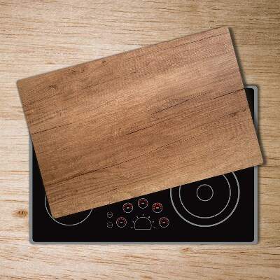 Cache plaque de cuisson Motif en bois