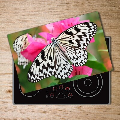 Protection plaque induction Papillon sur une fleur