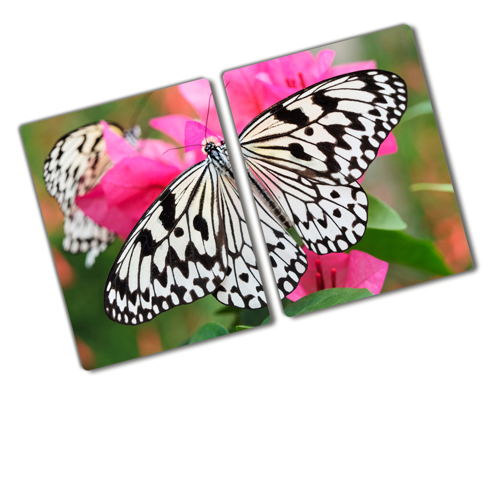 Protection plaque induction Papillon sur une fleur