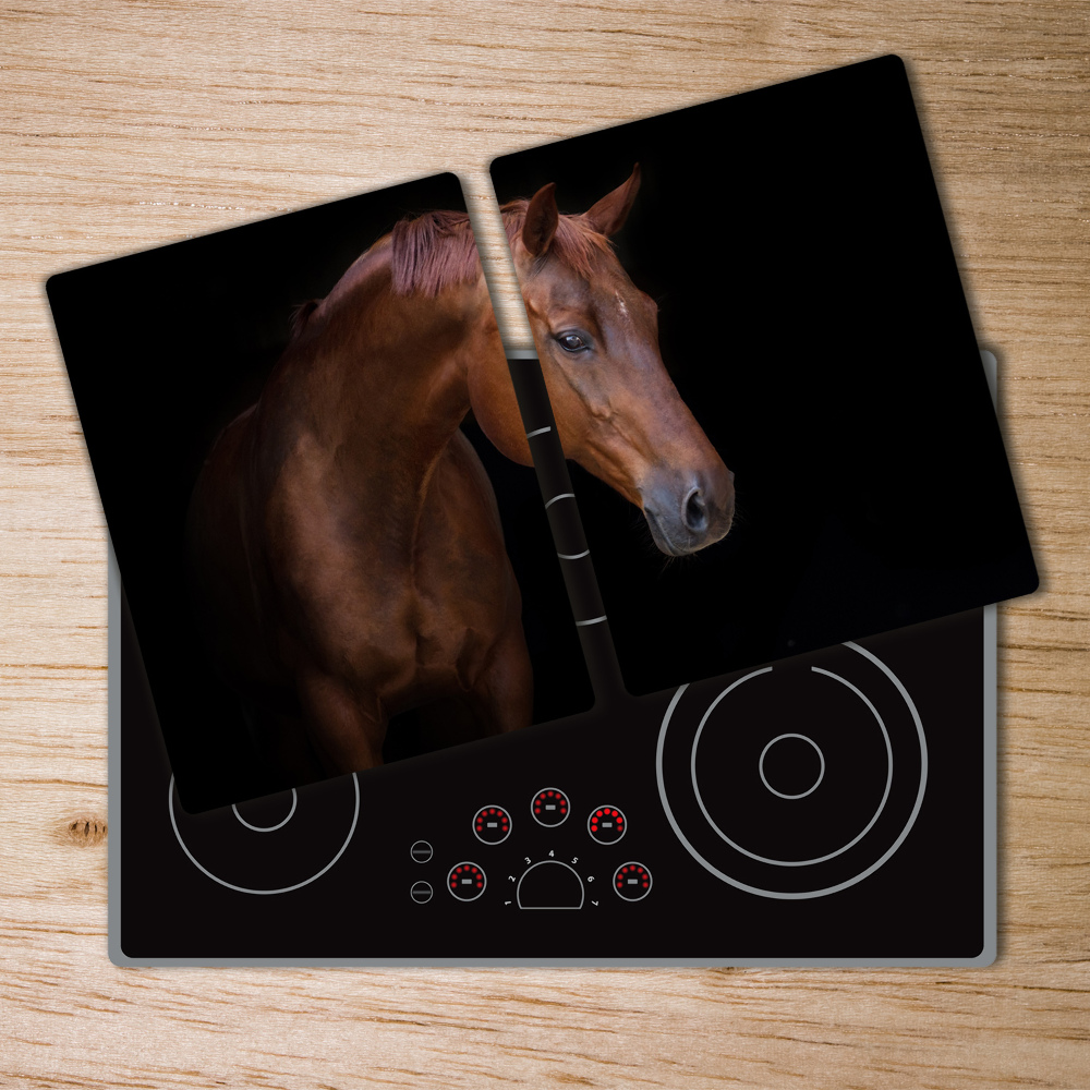 Protection plaque induction Cheval brun