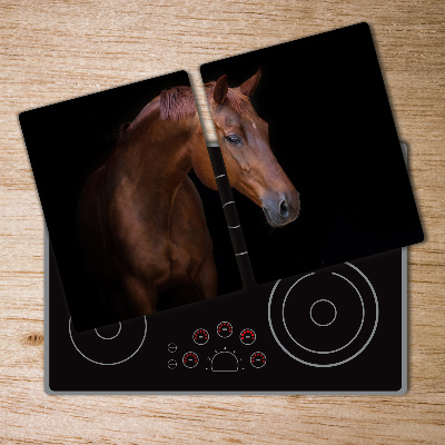 Protection plaque induction Cheval brun