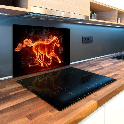 Protection plaque induction Cheval en flammes