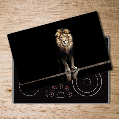 Protection plaque induction Portrait d'un lion debout