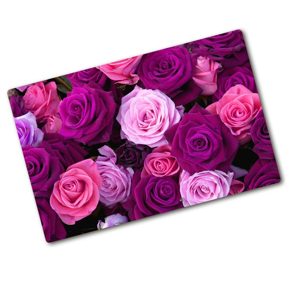 Protection pour plaque de cuisson Roses violettes