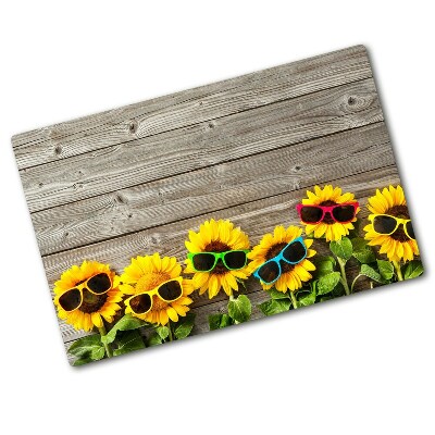 Protection pour plaque de cuisson Tournesols dans des verres