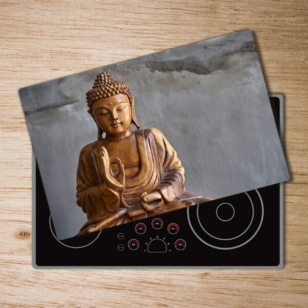 Protection pour plaque de cuisson Bouddha en bois