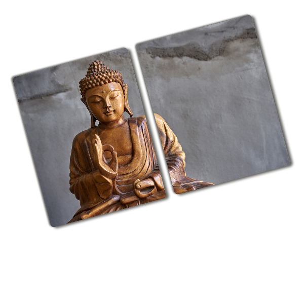 Protection pour plaque de cuisson Bouddha en bois