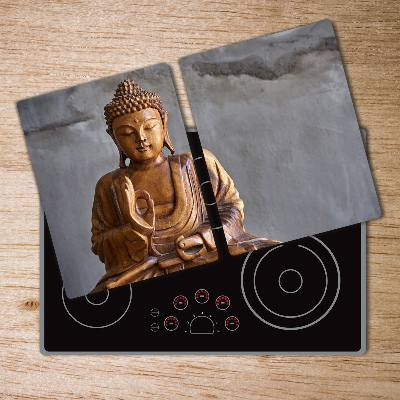 Protection pour plaque de cuisson Bouddha en bois