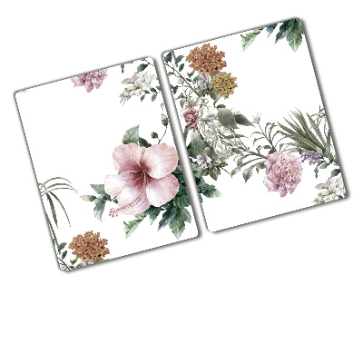 Protection pour plaque de cuisson Motif floral