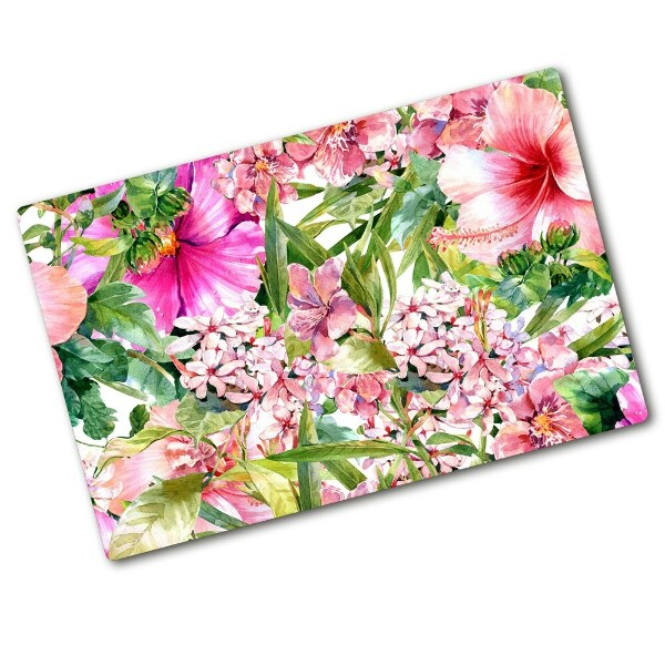 Cache plaque de cuisson Motif floral