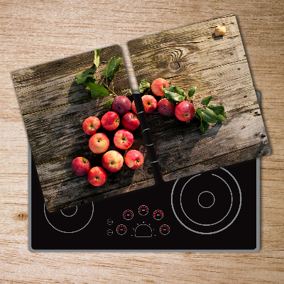 Protège plaque de cuisson Pommes sur la table