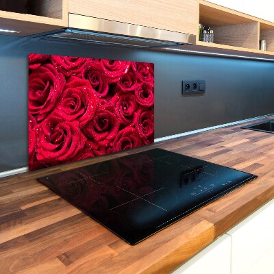 Protection pour plaque de cuisson Gouttes sur roses