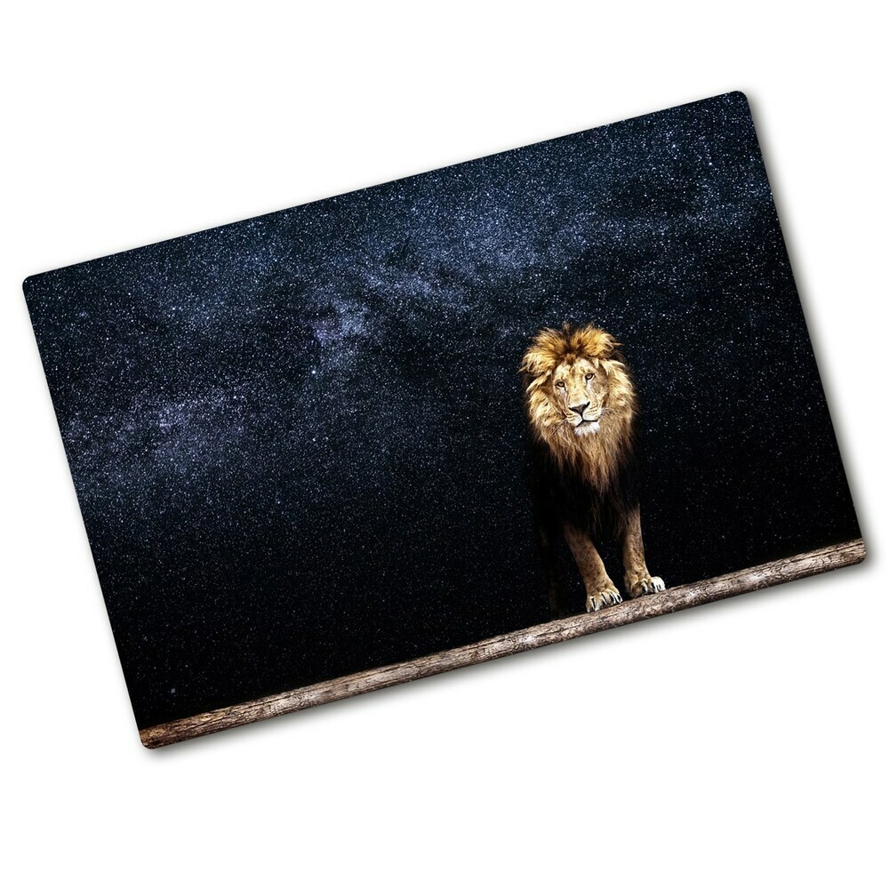 Protection plaque induction Lion sur fond d'étoiles