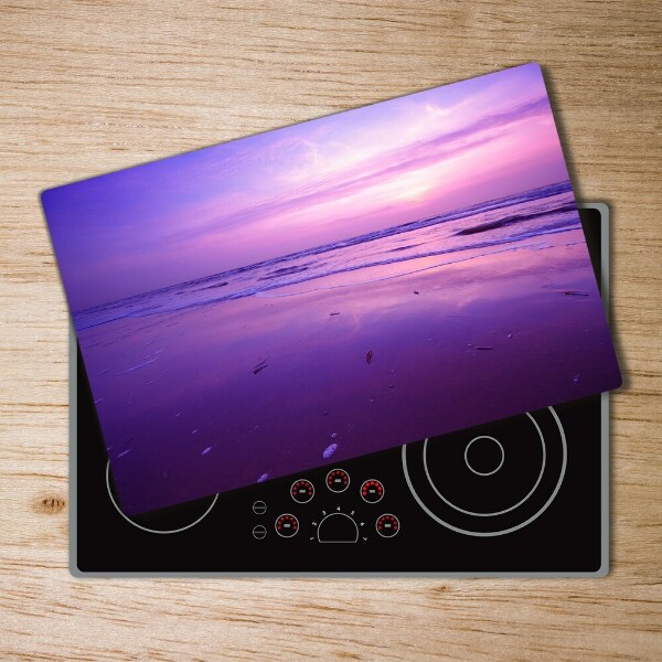 Protection plaque induction Coucher de soleil sur la mer