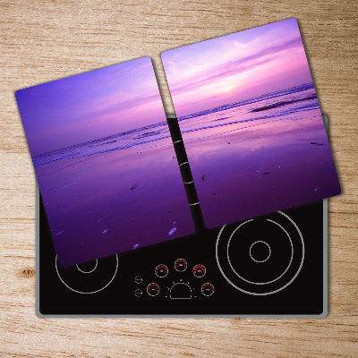 Protection plaque induction Coucher de soleil sur la mer