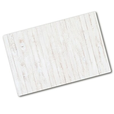 Cache plaque de cuisson Fond en bois planches blanches