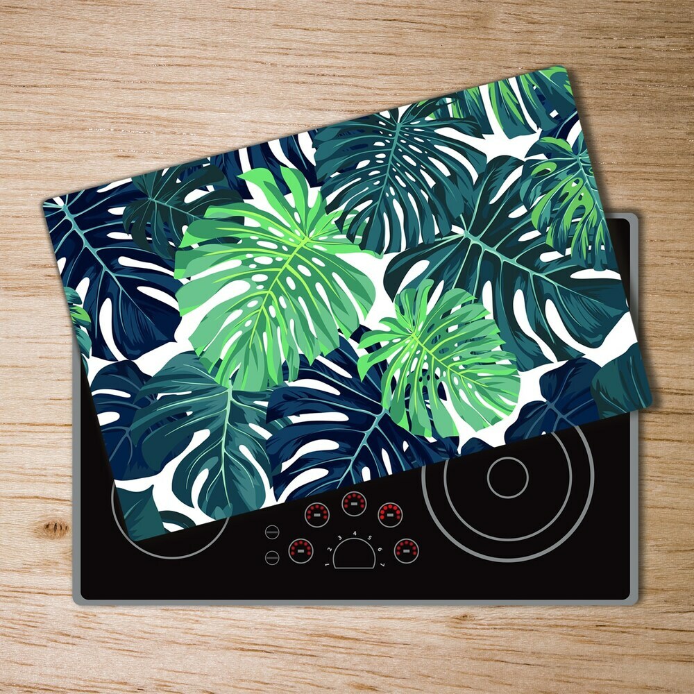 Protection pour plaque de cuisson Feuilles de monstres tropicaux