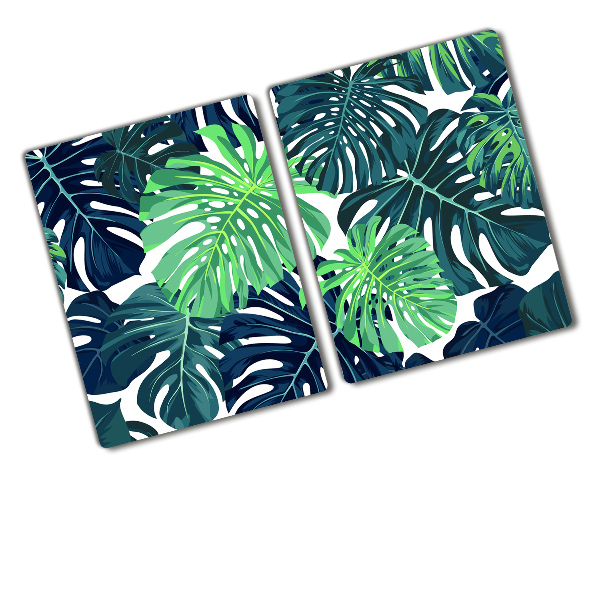 Protection pour plaque de cuisson Feuilles de monstres tropicaux