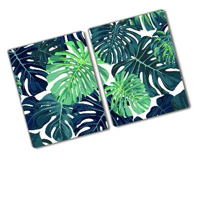 Protection pour plaque de cuisson Feuilles de monstres tropicaux