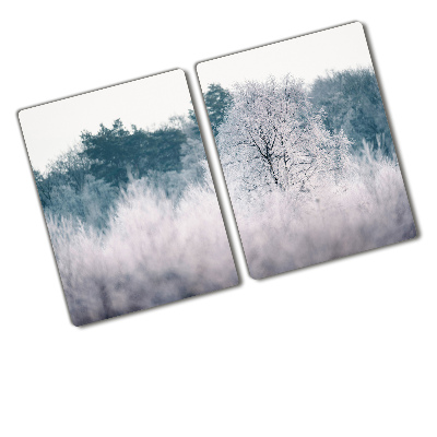 Cache plaque de cuisson Arbres en hiver