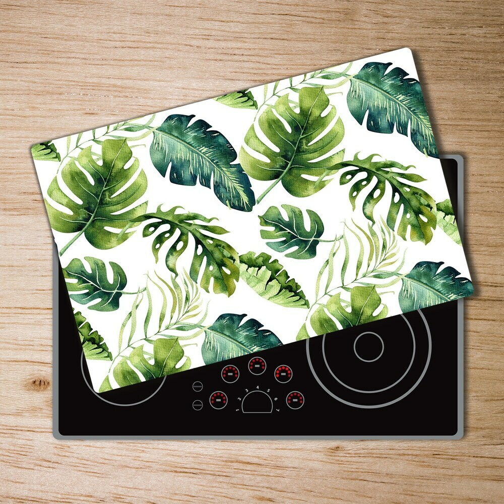 Protection plaque induction Feuilles de monstres tropicaux