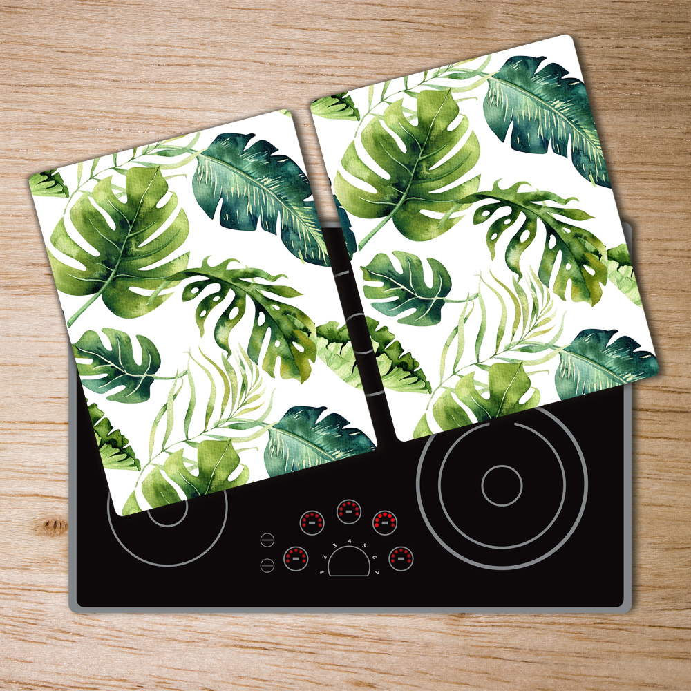 Protection plaque induction Feuilles de monstres tropicaux