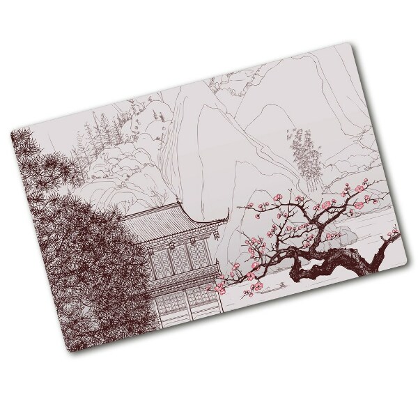 Protection plaque induction Paysage chinois