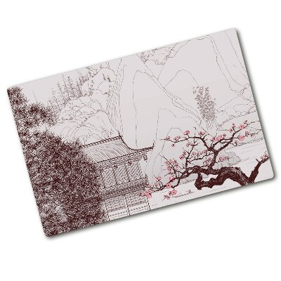 Protection plaque induction Paysage chinois