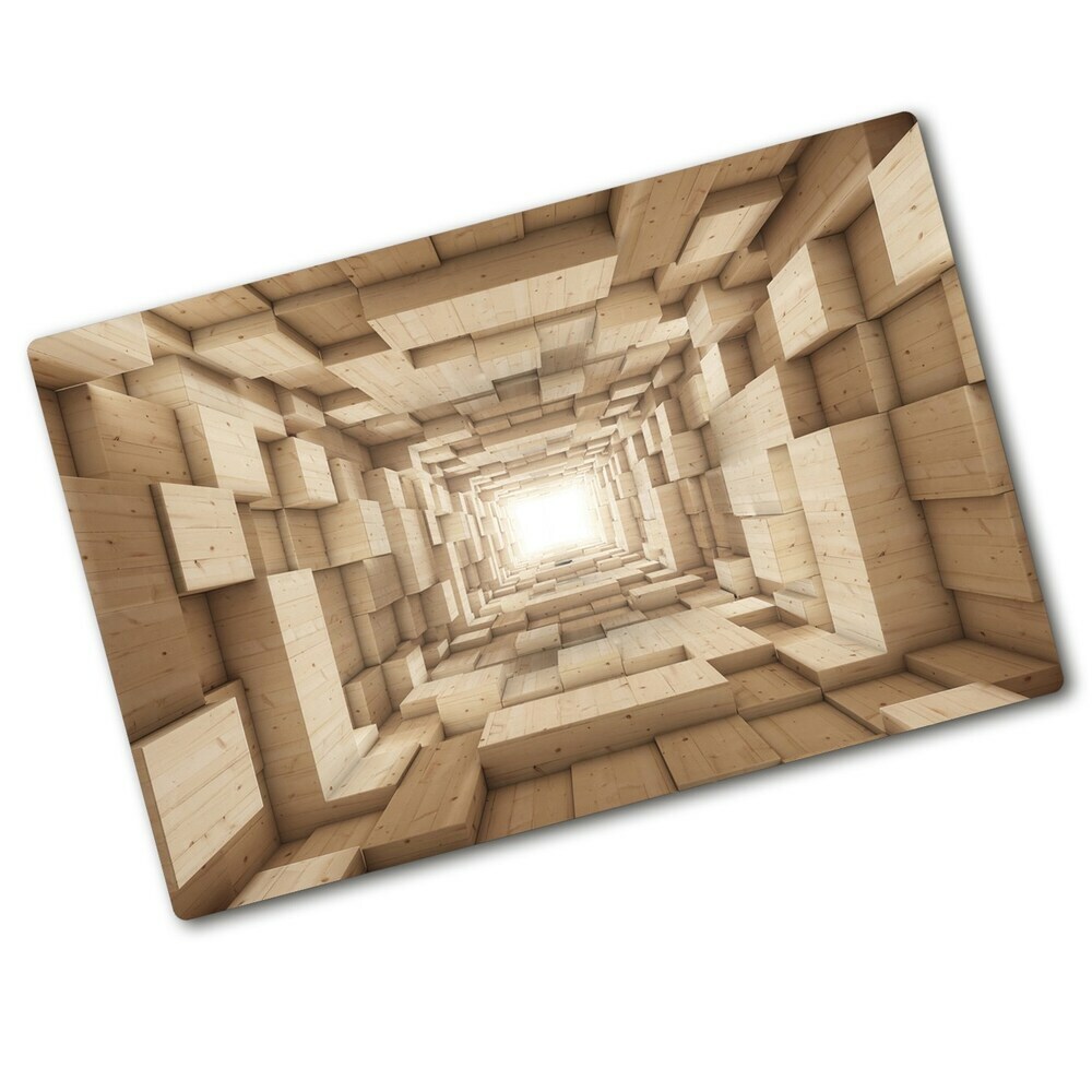 Protection plaque induction Tunnel en bois