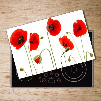 Protection pour plaque de cuisson Coquelicots