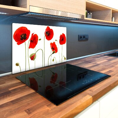 Protection pour plaque de cuisson Coquelicots